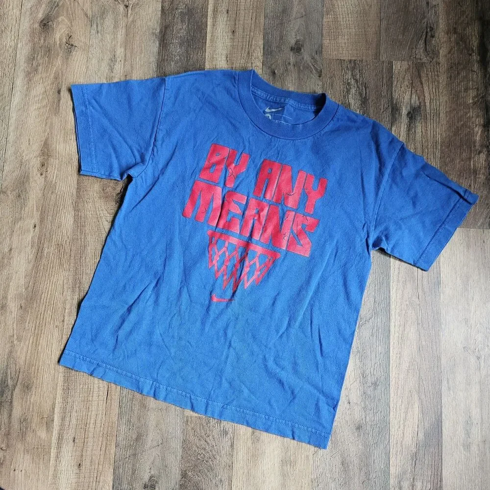 Nike Youth Basketball Set – Blue T-Shirt & Shorts – Size Youth M – GUC